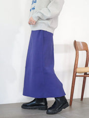 Rib Skirt Blue Color
